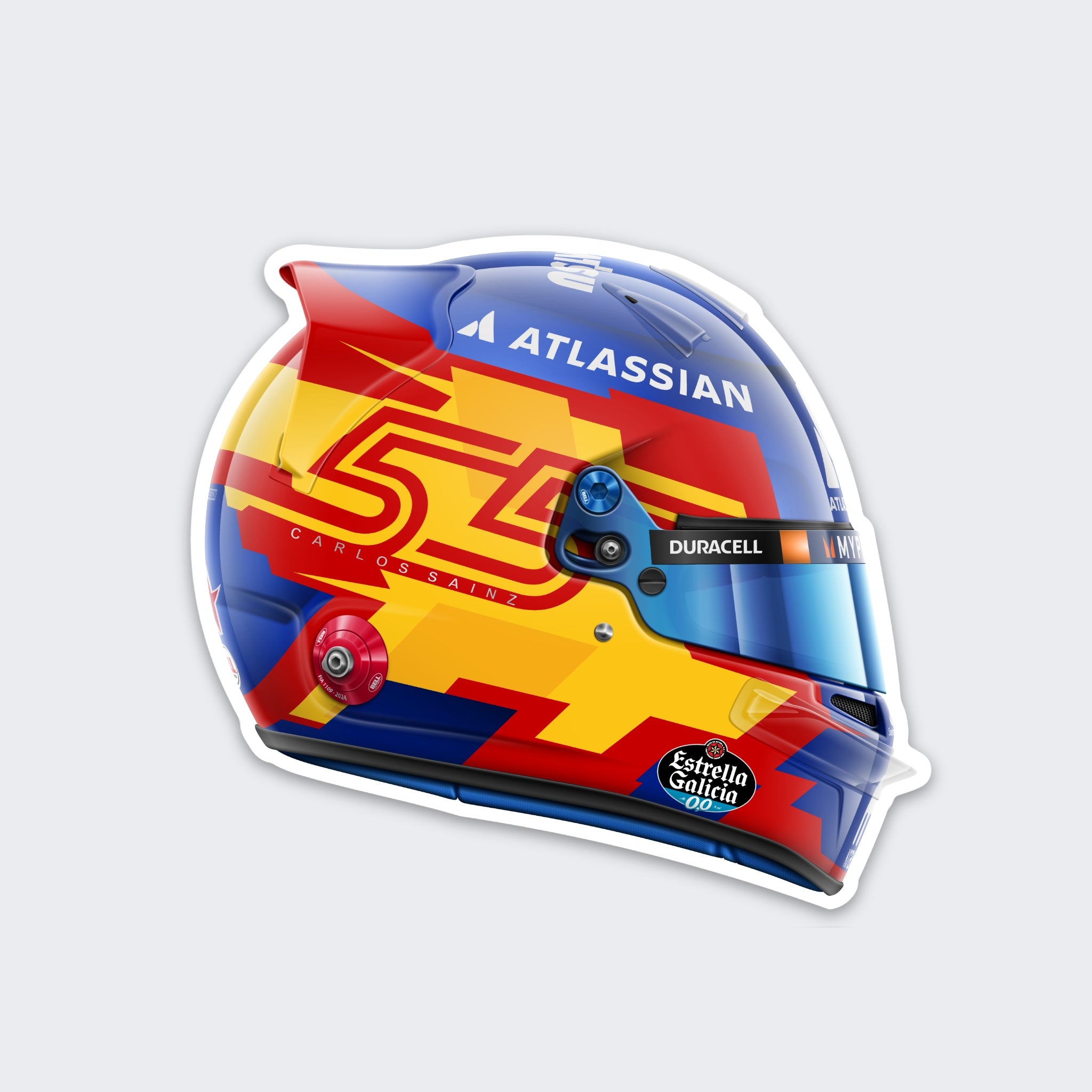 Carlos Sainz - Helmet - Sticker - 2025