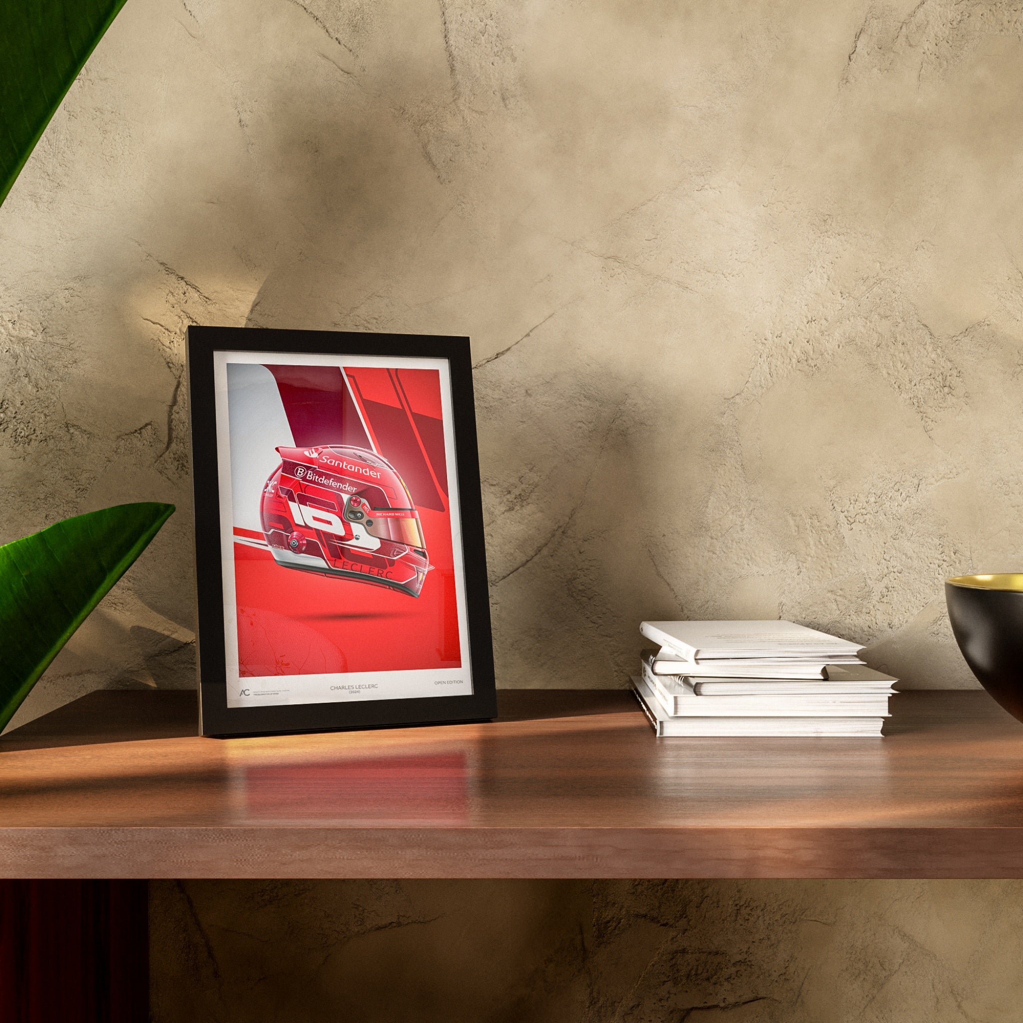 Charles Leclerc - Helmet Poster- 2024