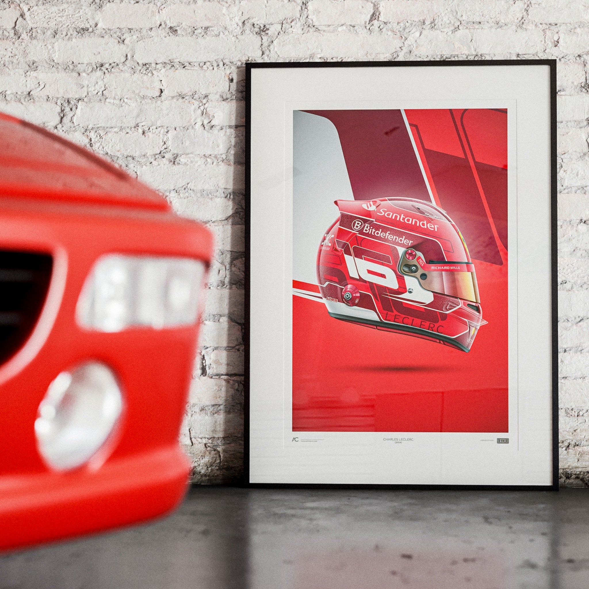 Charles Leclerc - Helmet Poster- 2024