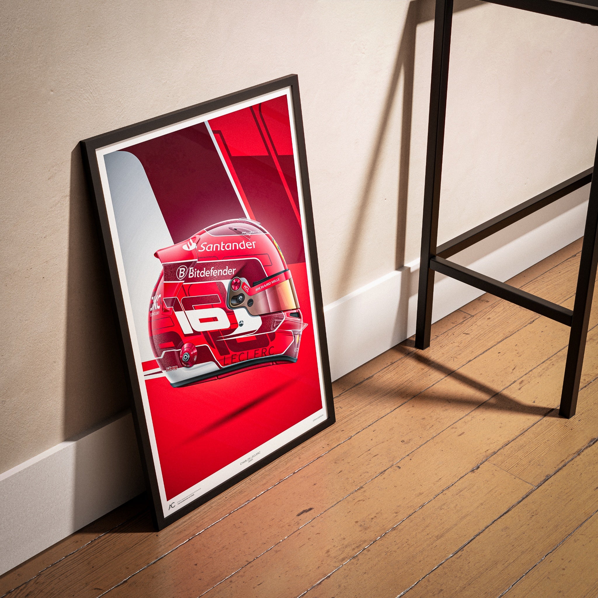 Charles Leclerc - Helmet Poster- 2024