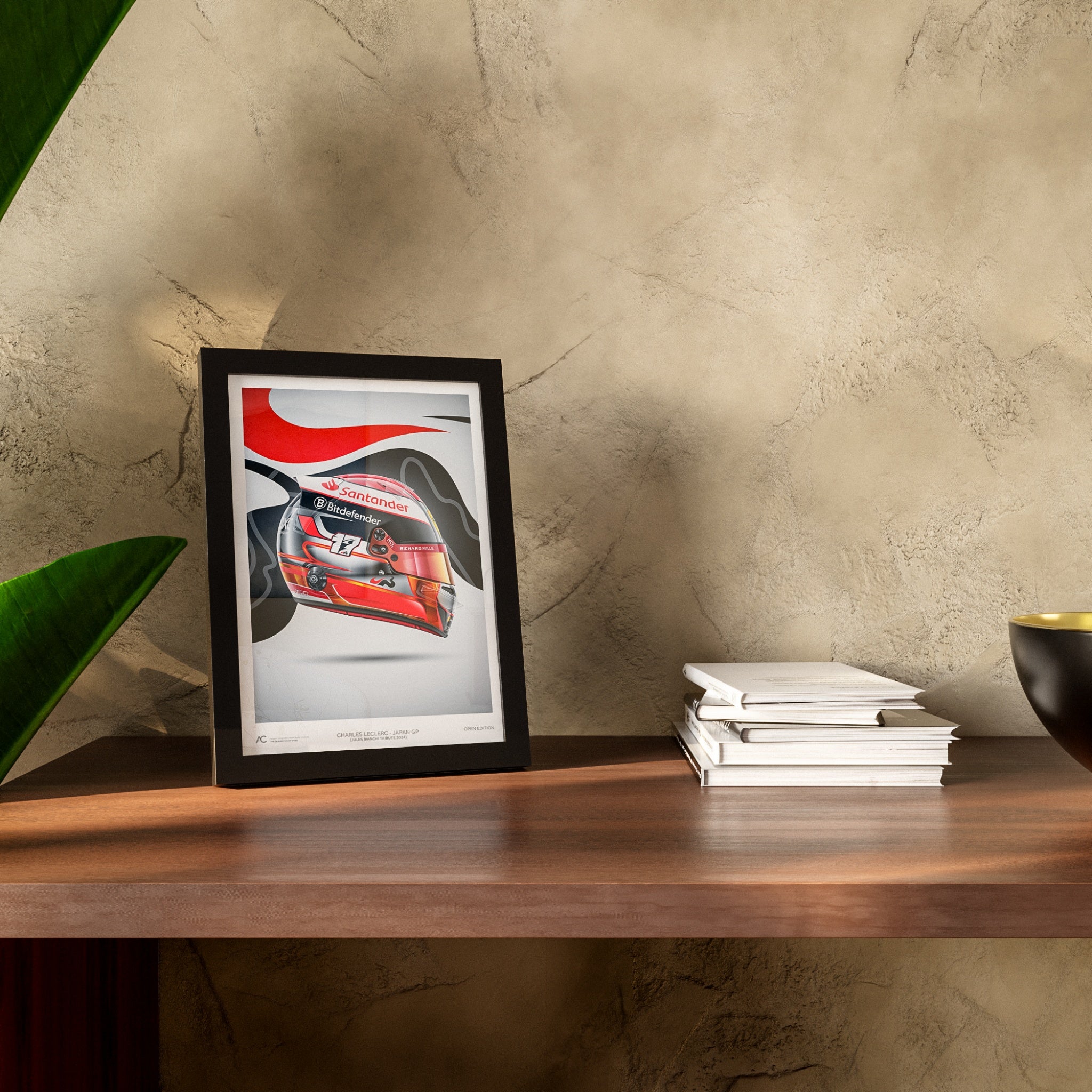 Charles Leclerc - Japan - Helmet Poster - 2024