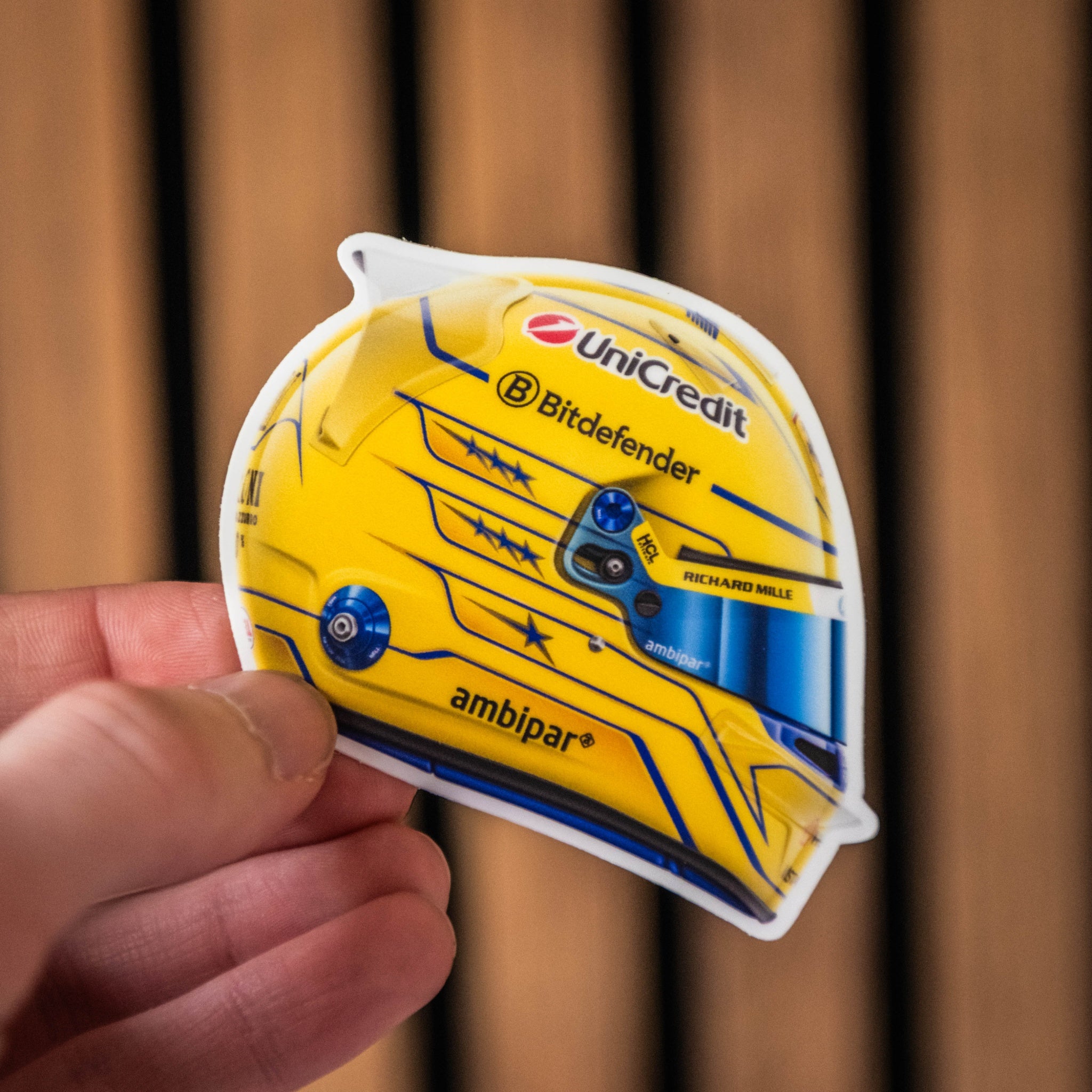 Lewis Hamilton - Helmet - Miami - Sticker - 2025