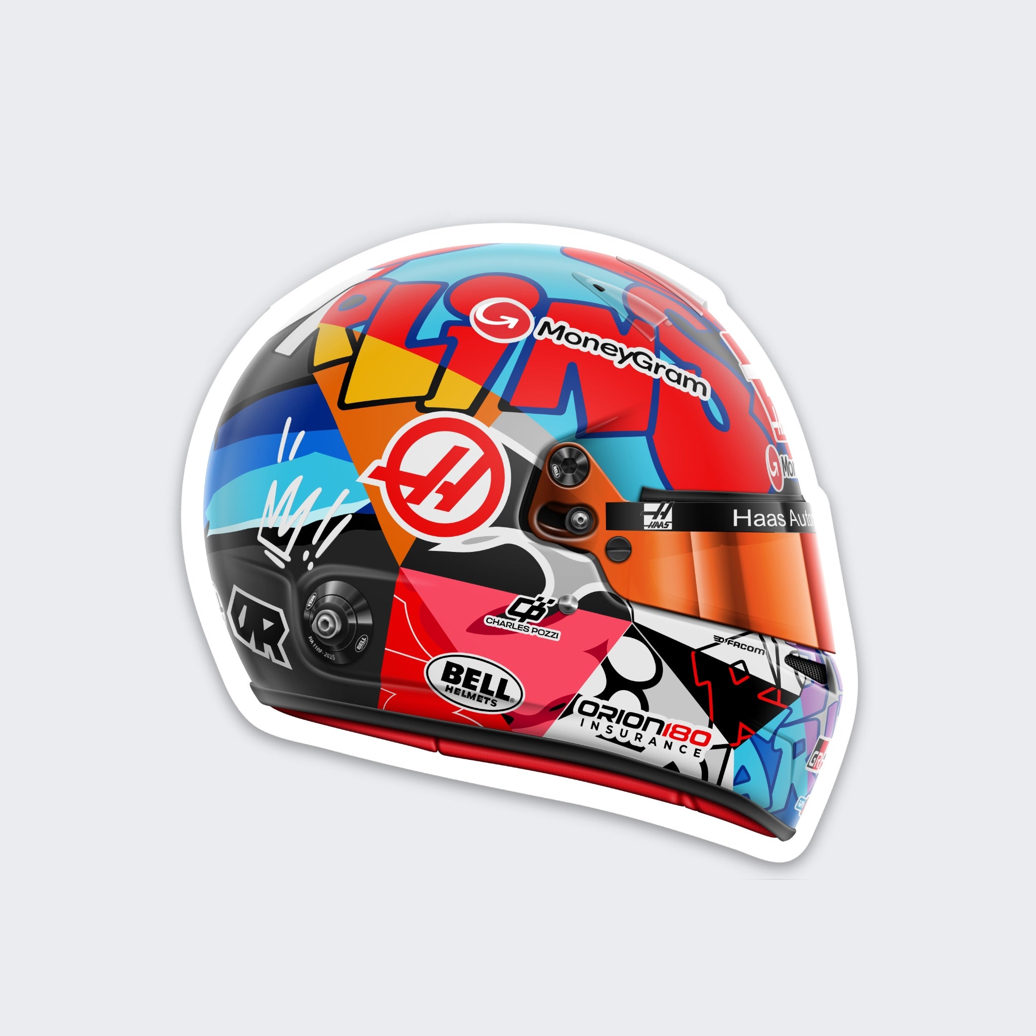 Esteban Ocon - Helmet - Miami- Sticker - 2025