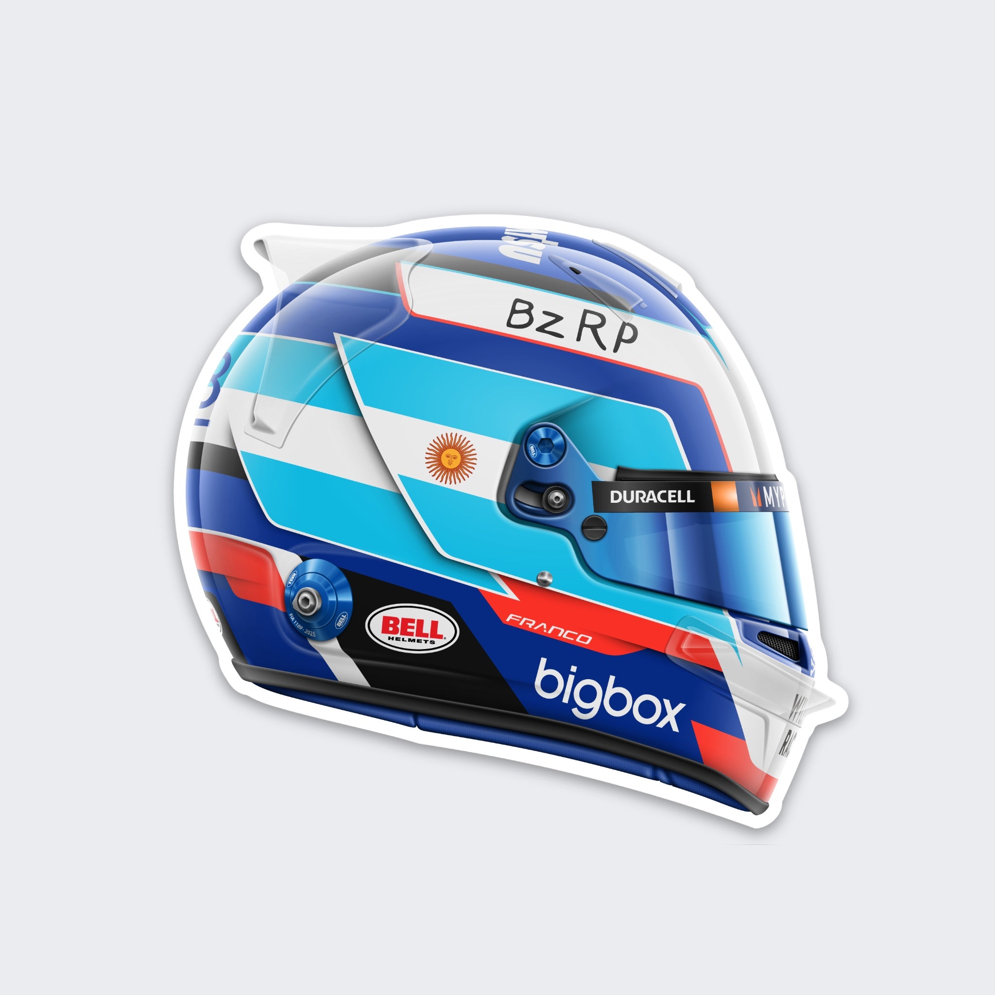 Franco Colapinto - Helmet - Sticker - 2024