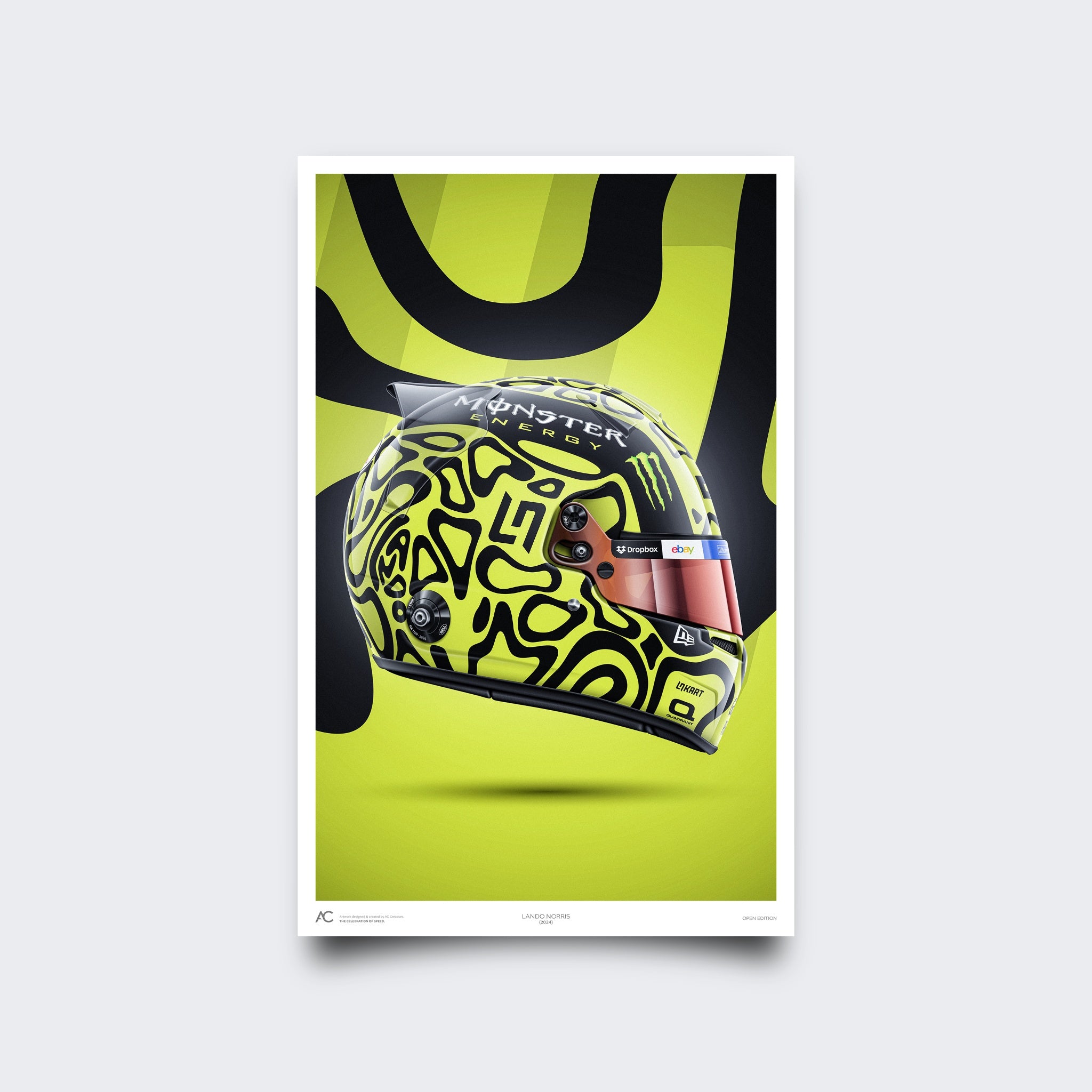 Lando Norris - Helmet Poster - 2024