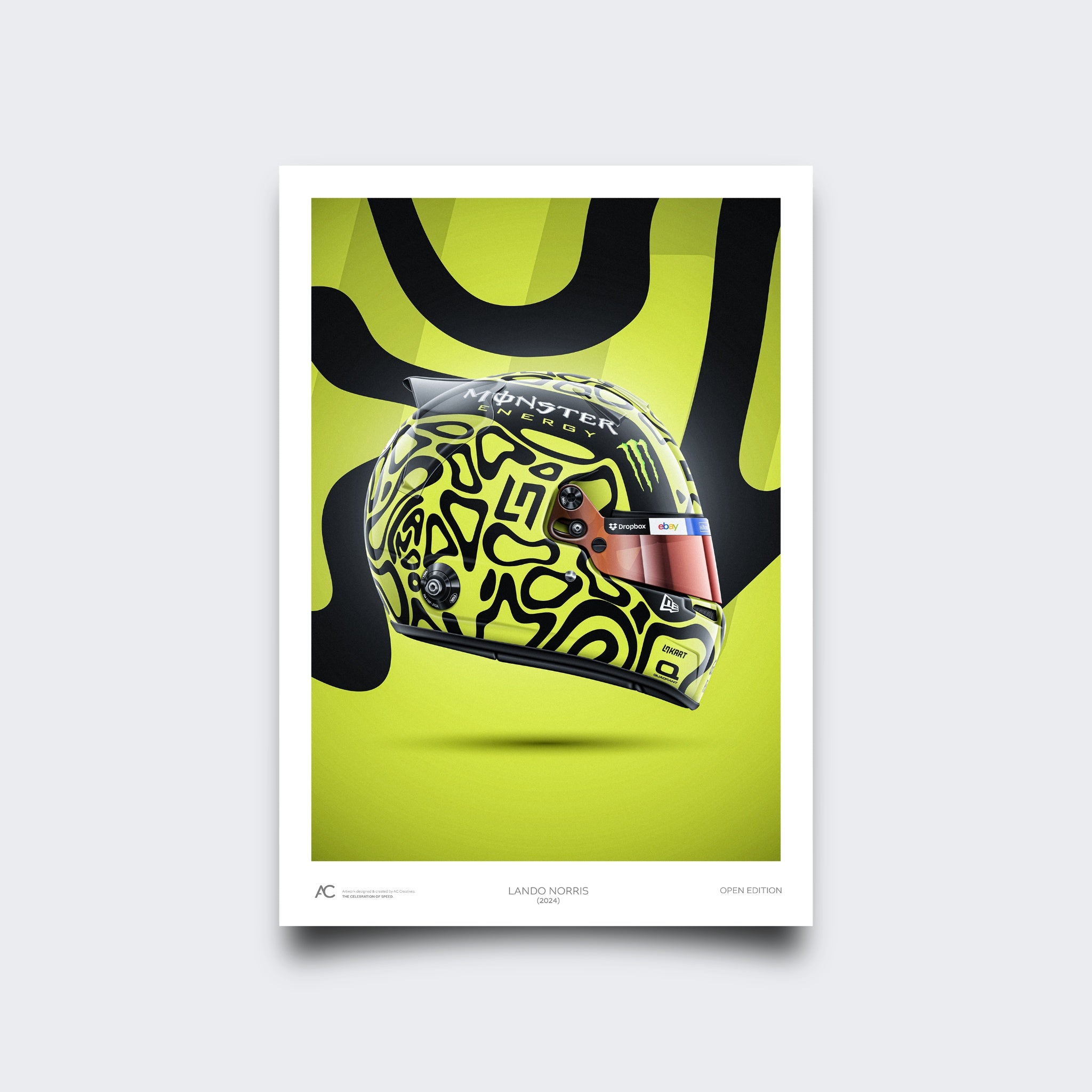 Lando Norris - Helmet Poster - 2024