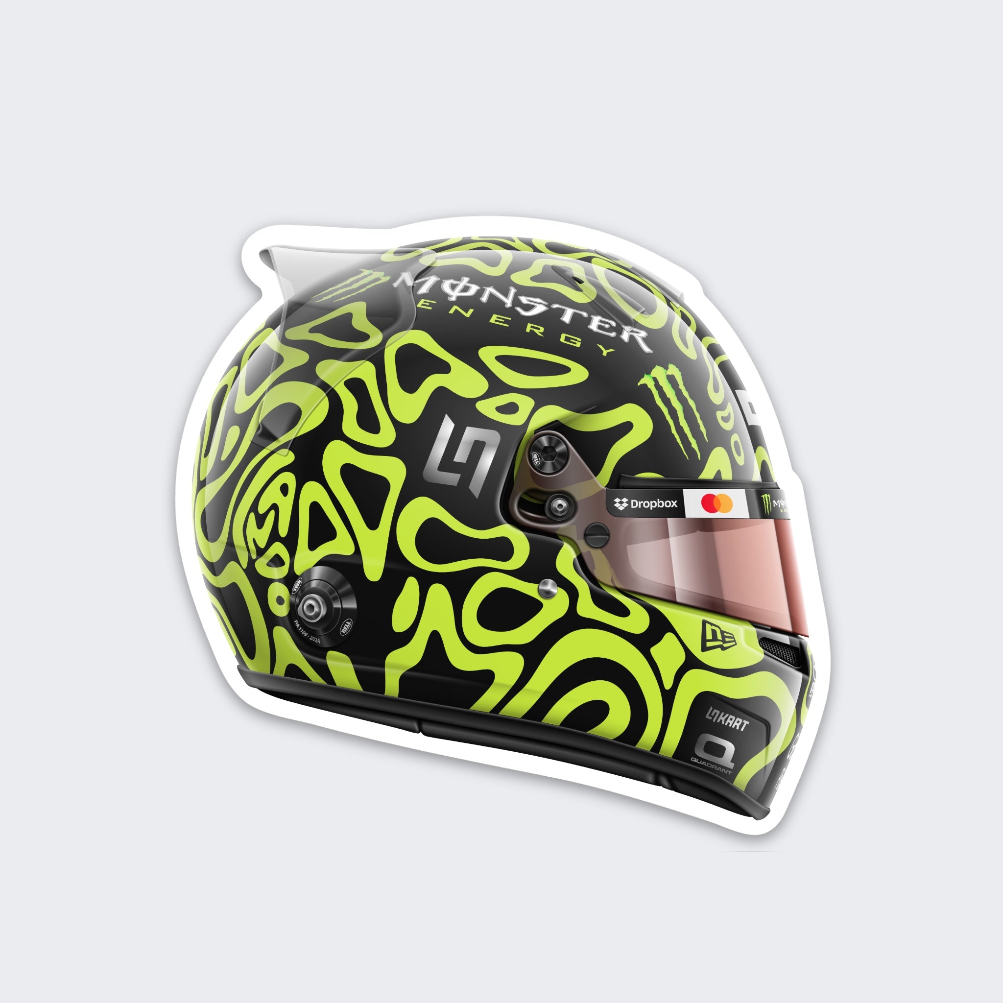 Lando Norris - Helmet - Dark Mode (Vegas) - Sticker - 2024
