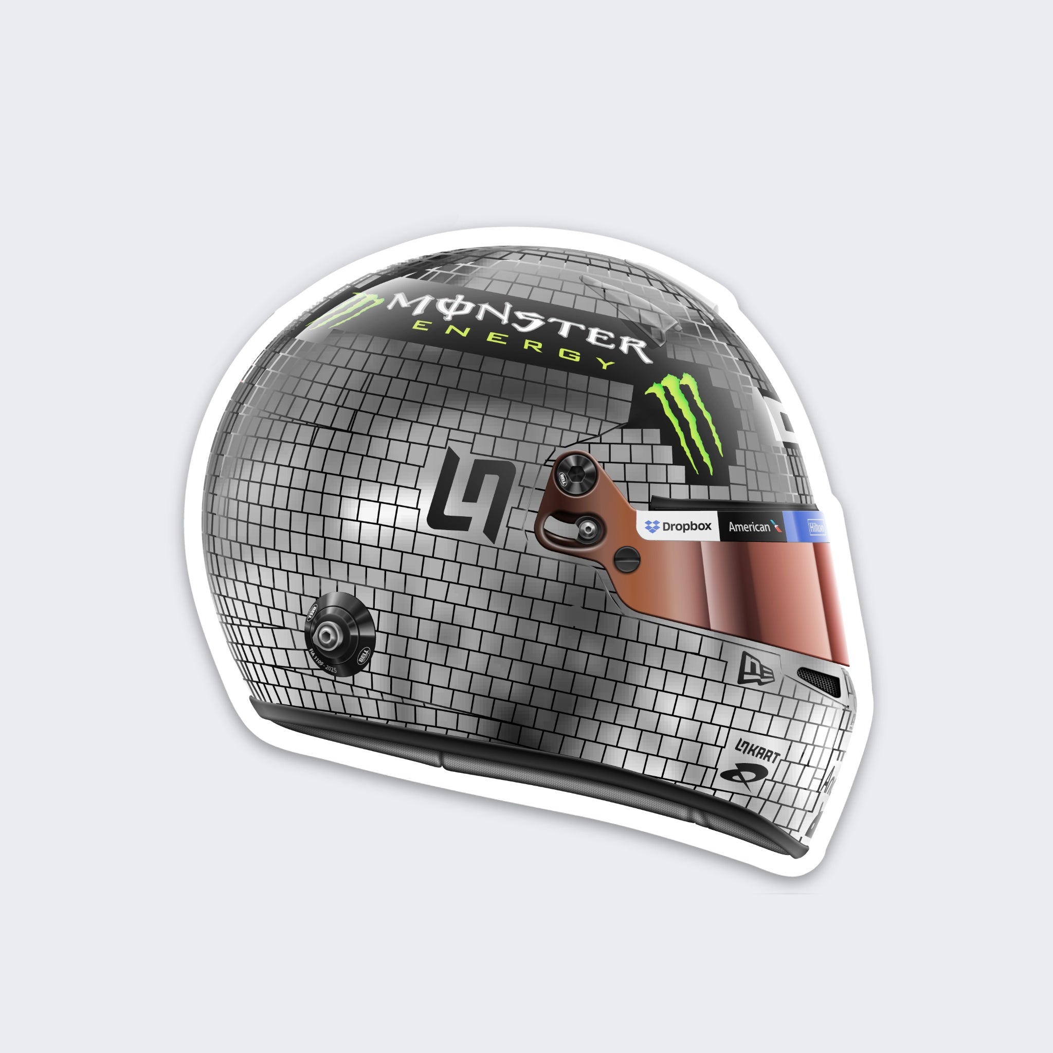 Lando Norris - Helmet - Disco (Miami) - Sticker - 2025
