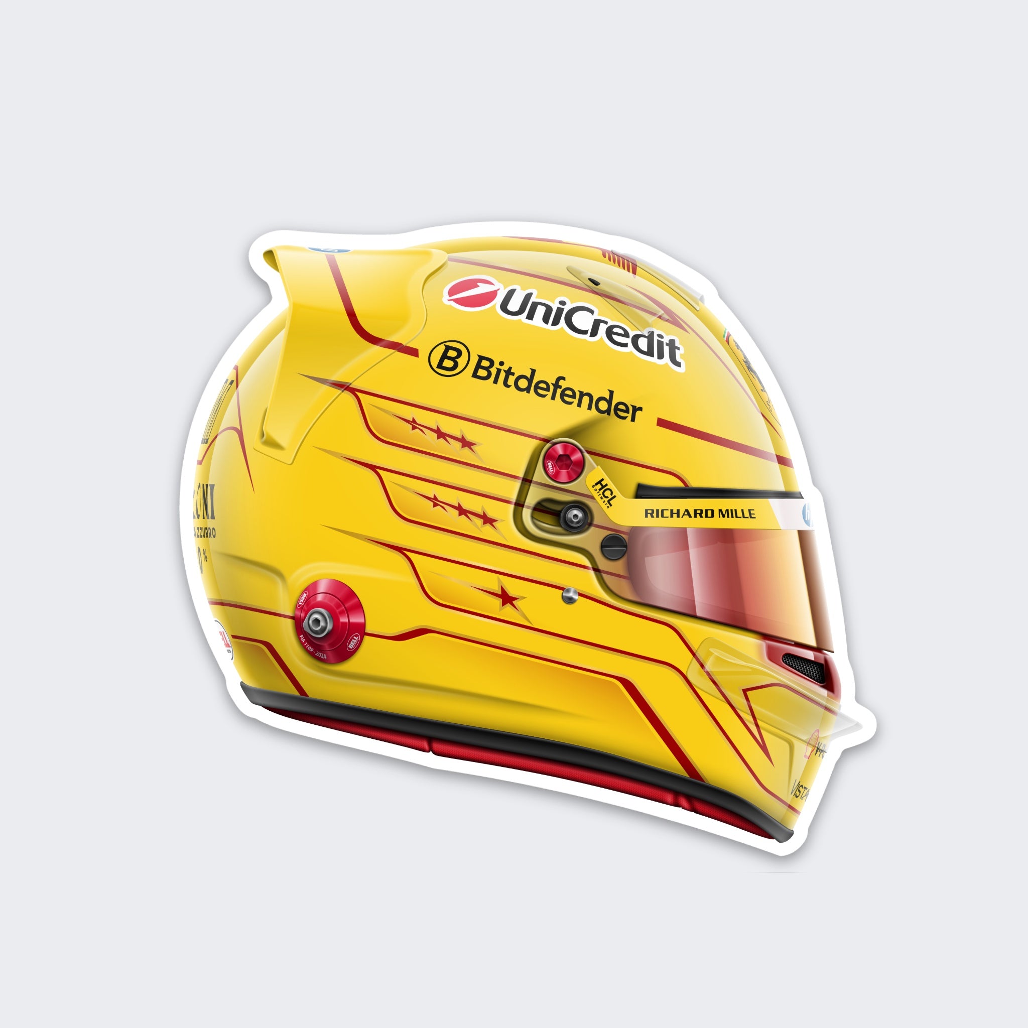 Lewis Hamilton - Helmet - Sticker - 2025