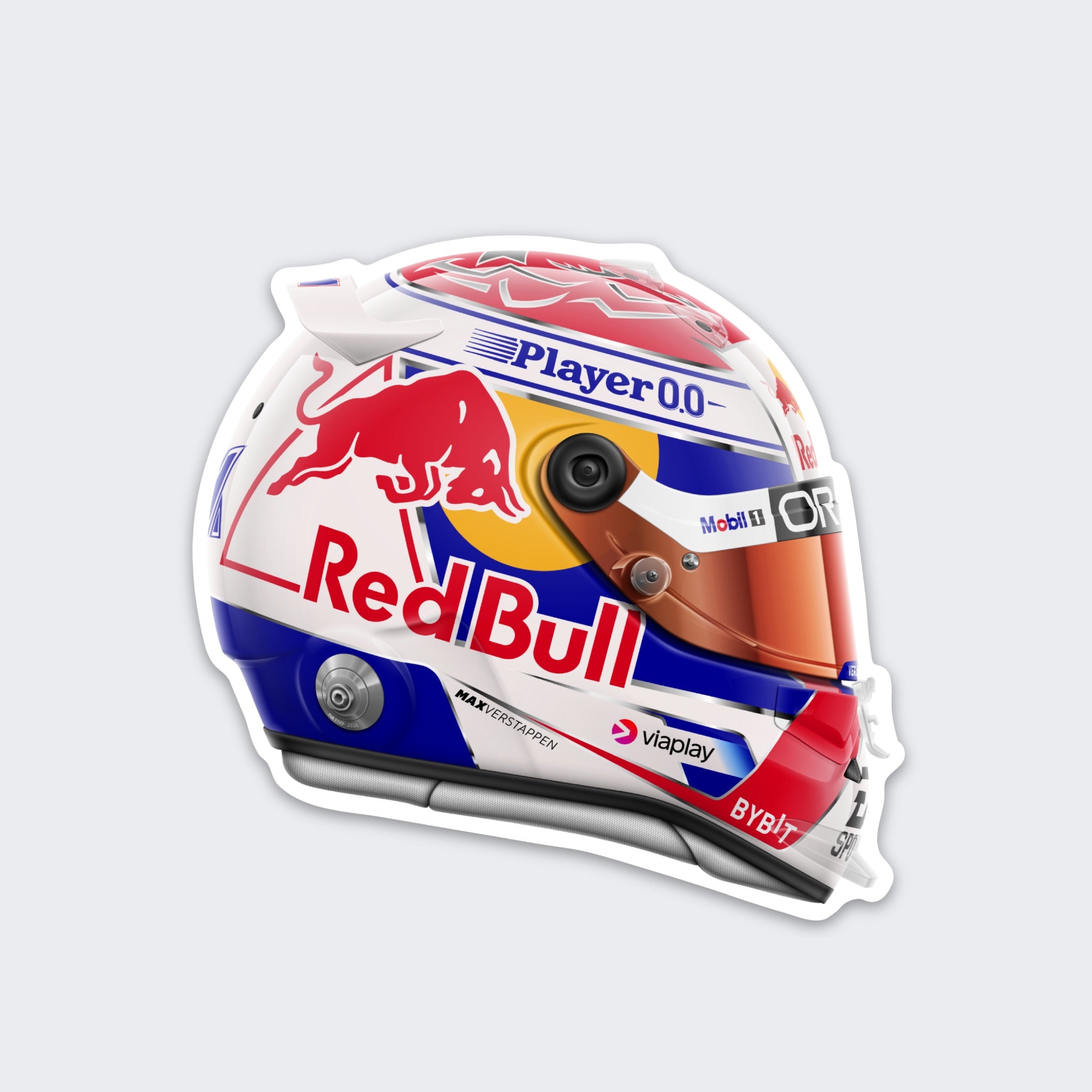 Max Verstappen - Helmet - Sticker - 2024