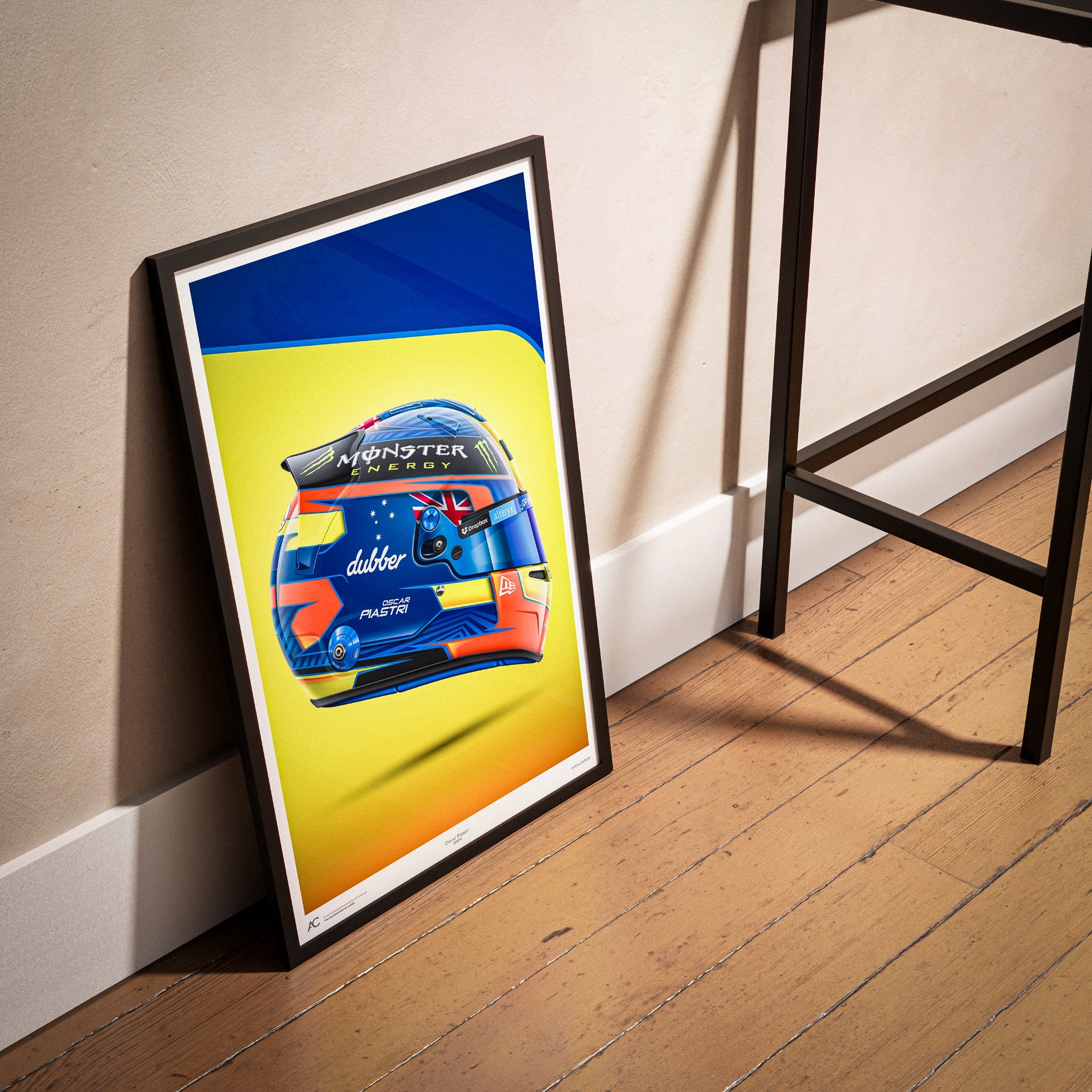 Oscar Piastri - Helmet Poster - 2024