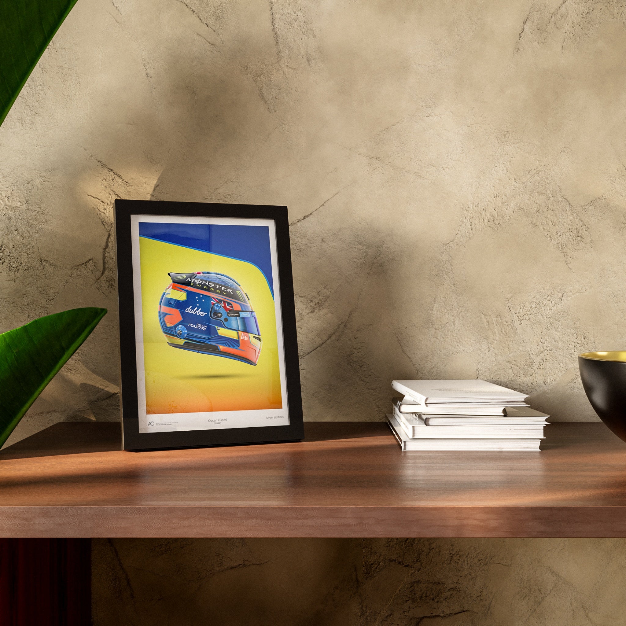 Oscar Piastri - Helmet Poster - 2024