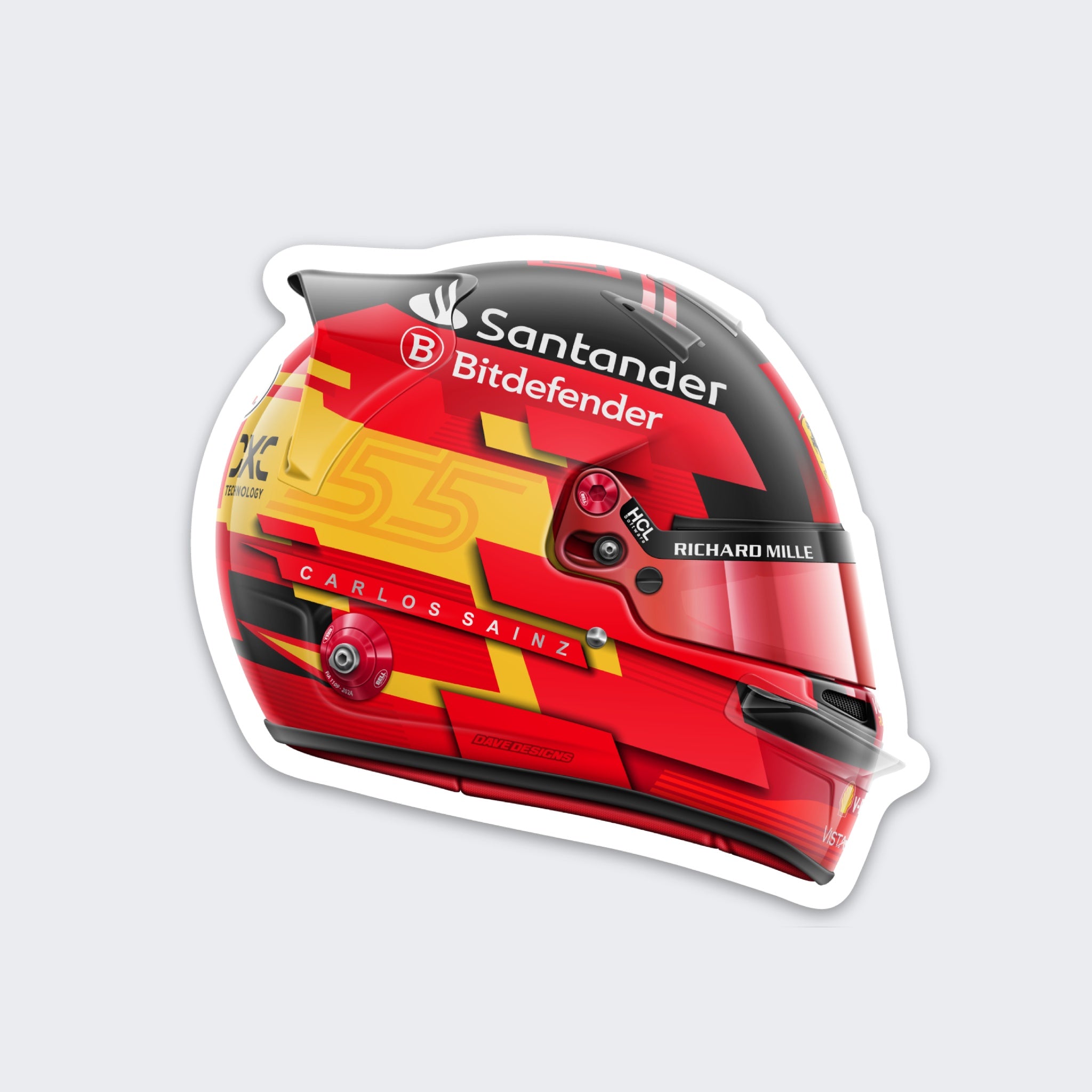 Carlos Sainz - Helmet - Sticker - 2024