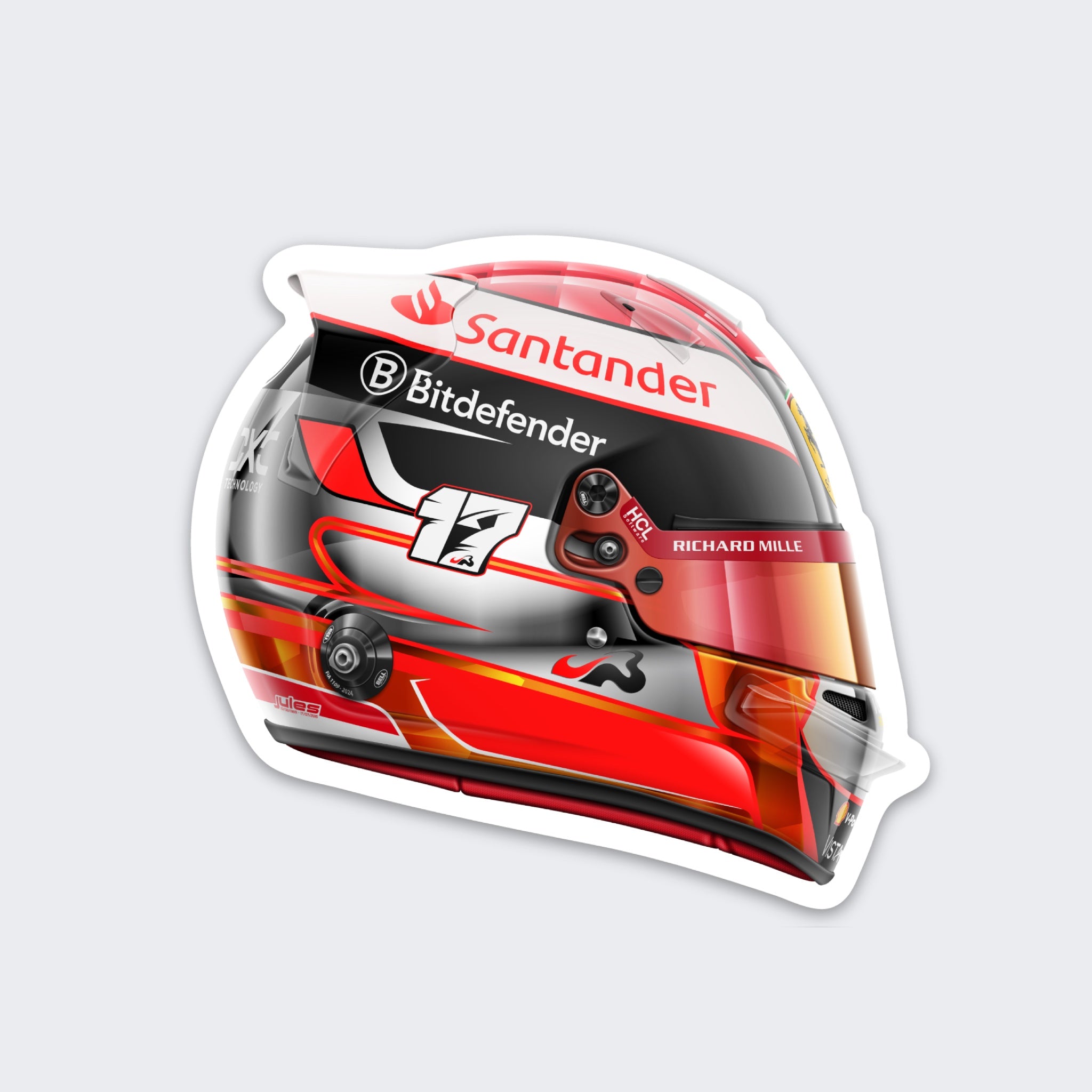 Charles Leclerc - Helmet - Japan - Sticker - 2024