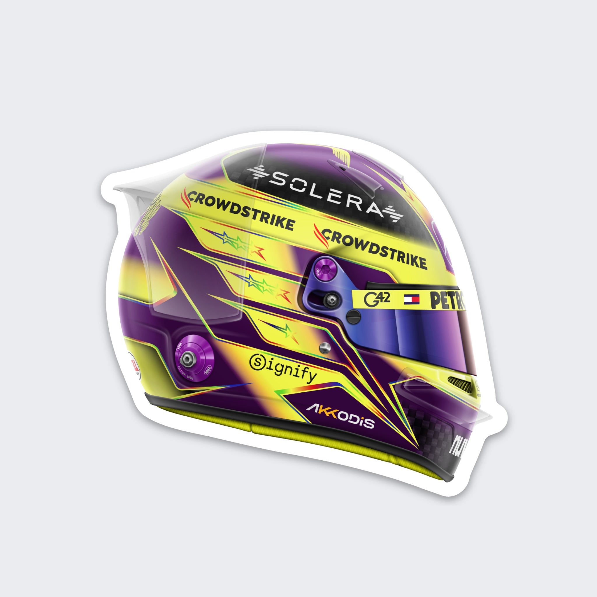 Lewis Hamilton - Helmet - Sticker - 2024