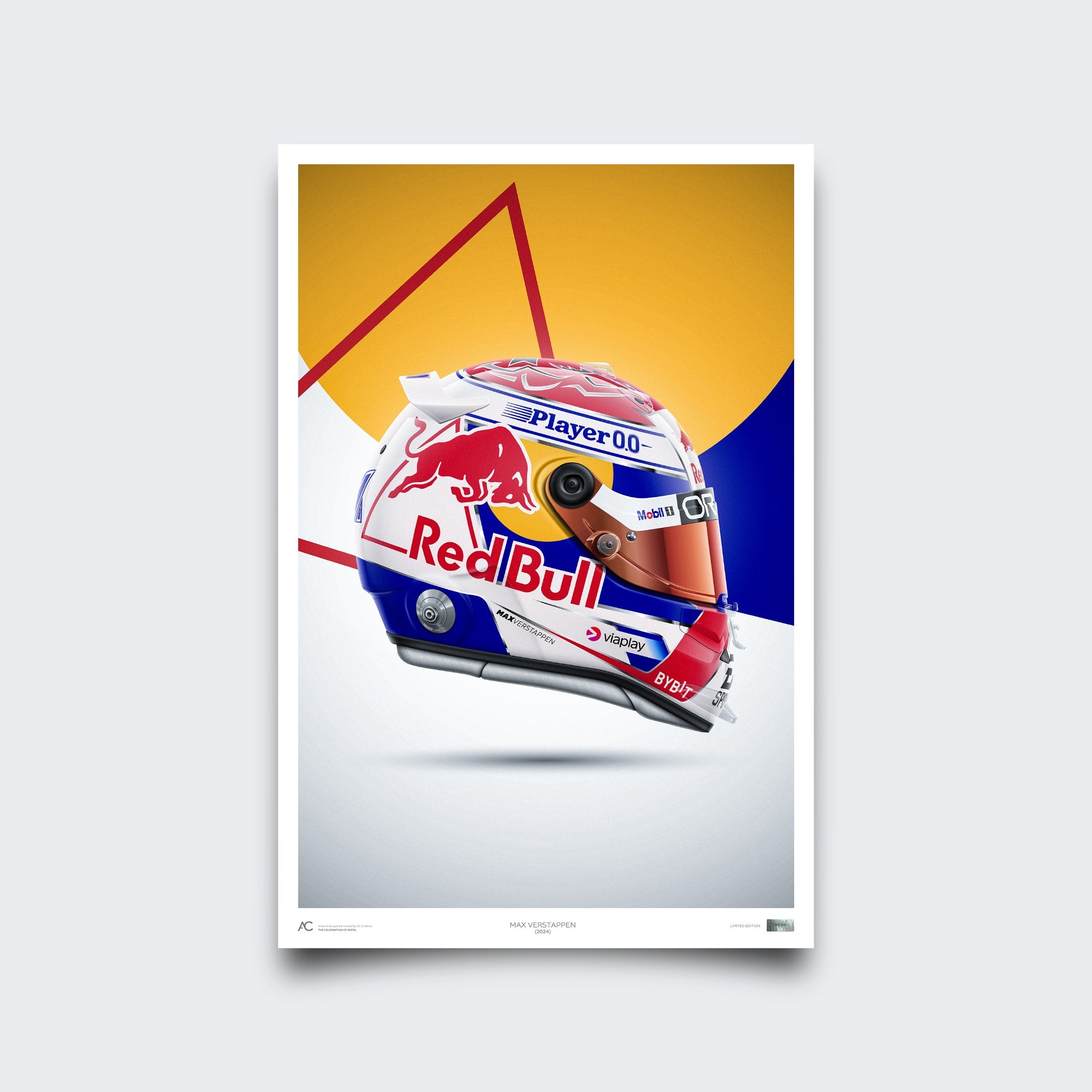 Max Verstappen - Helmet Poster - 2024