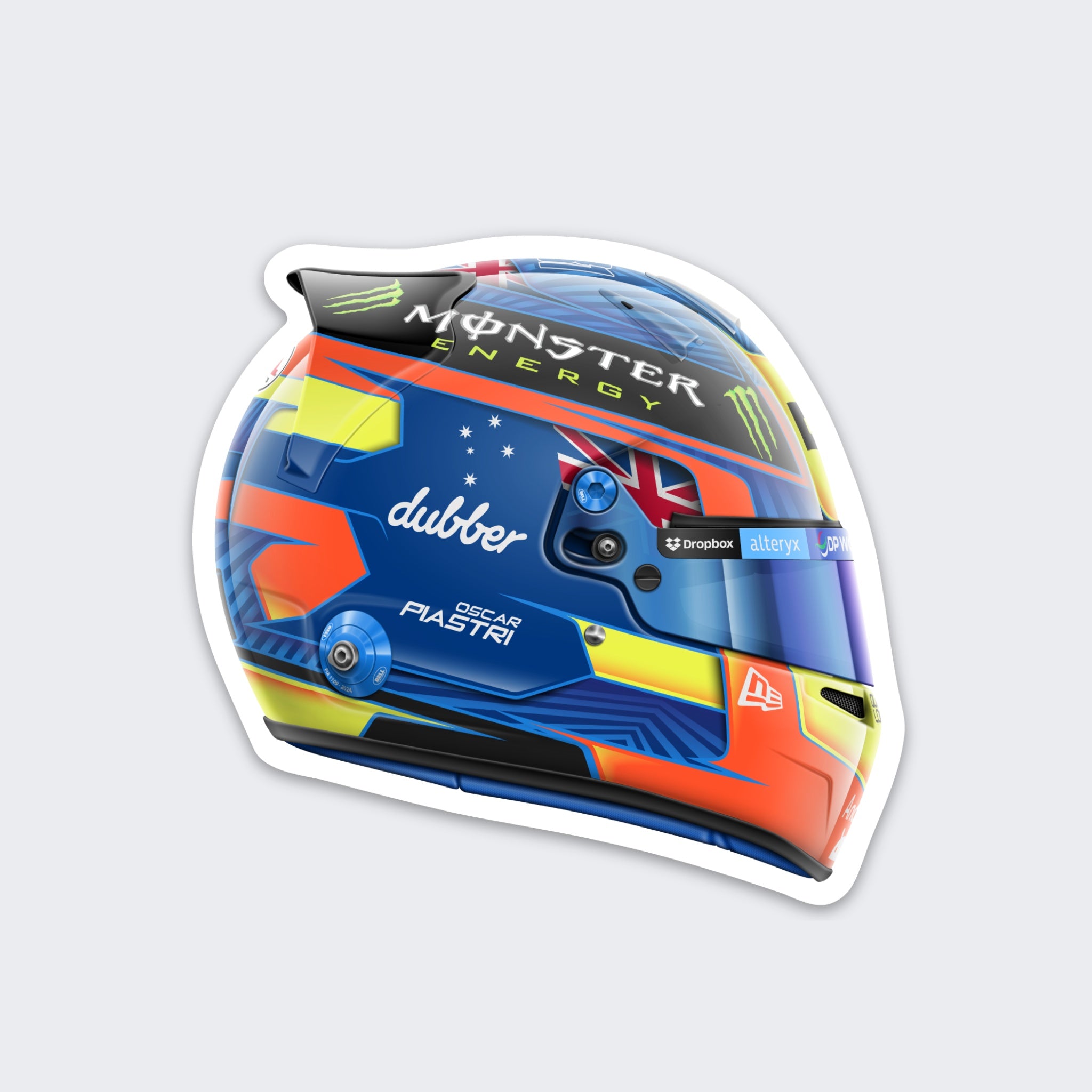 Oscar Piastri - Helmet - Sticker - 2024